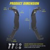 Nilight Ditch Light Mounting Brackets for Work Lights on Toyota