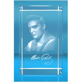 VIP-LASER Elvis Presley 3D-Autogram XL glass crystal