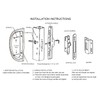 ALLYWASAI Patio Sliding Door Handle Set with Mortise Lock, Key