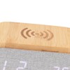 Wooden Alarm Clock USB Wireless Charging Wood LED Digital Display