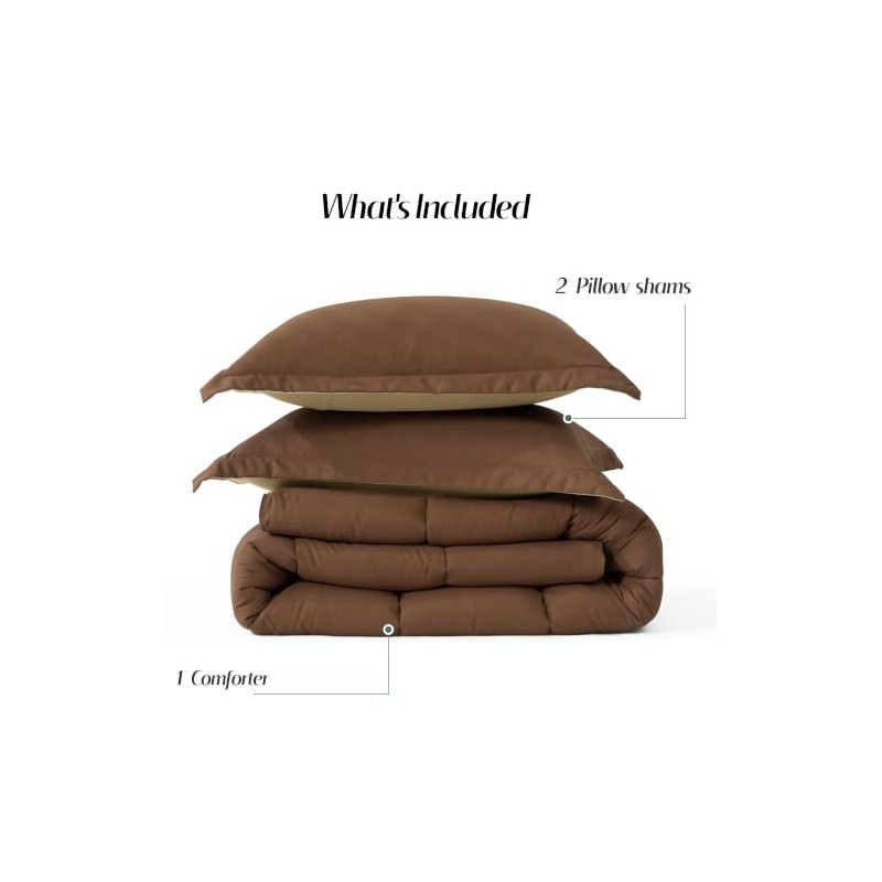 Hig Juego Edredón Reversible Piezas Relleno Sintético Fundas Todas Estaciones