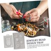 TEHAUX 2pcs Bead Design Board for Jewelry Making Groove Bead