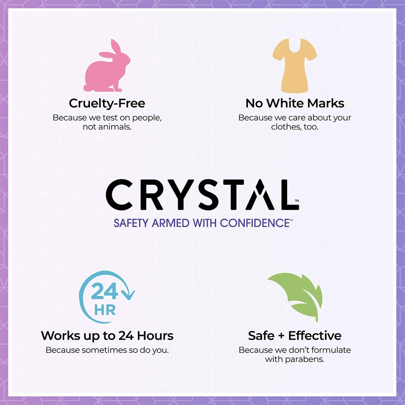 CRYSTAL Deodorant - Mineral Roll on Vegan Deodorant for Women