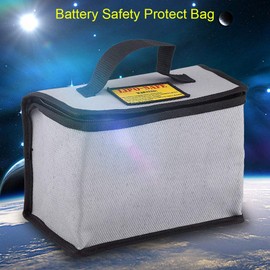 Vbestlife Bolsa de Seguridad para Batería, Bolsa de Protección de Almacenamiento de Tensión Fuerte de Seguridad de Batería LiPo Ignífuga, Protector de Saco de Carga de Bolsa de