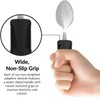 Adaptive Utensils Set (4-Pieces), Non-Weighted, Non-Slip Handles for Hand Tremors,