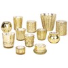 Koyal Wholesale Mismatched Votive Candle Holders Mega Set of 12 (Gold)
