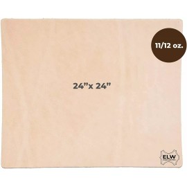 European Leather Works Import Tooling Craft Leather Thick Heavy Weight 11/12 oz | Pre-Cut 24"x24" |...
