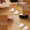 100PCS Clear Removable Sticky Adhesive with Easy to Tear Strips,Round