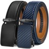 KEMISANT Men's Belt 2 Pack Nontrimmable- Adjustable Ratchet Belt For