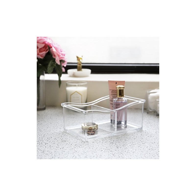 BINO 'The Uniform' 2 Compartment Makeup and Jewelry Organizer, Clear