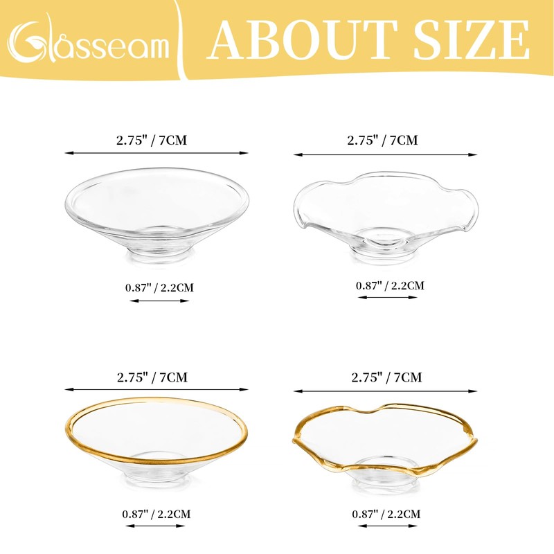 Glasseam Glass Candle Drip Protectors, Set of 24 Clear Bobeches