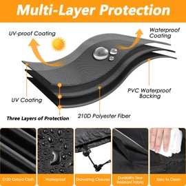 Eihowert 2 Pack Zero Gravity Chair Cover, Waterproof, Outdoor, UV Resistant, Oxford, Black, 28"x43"