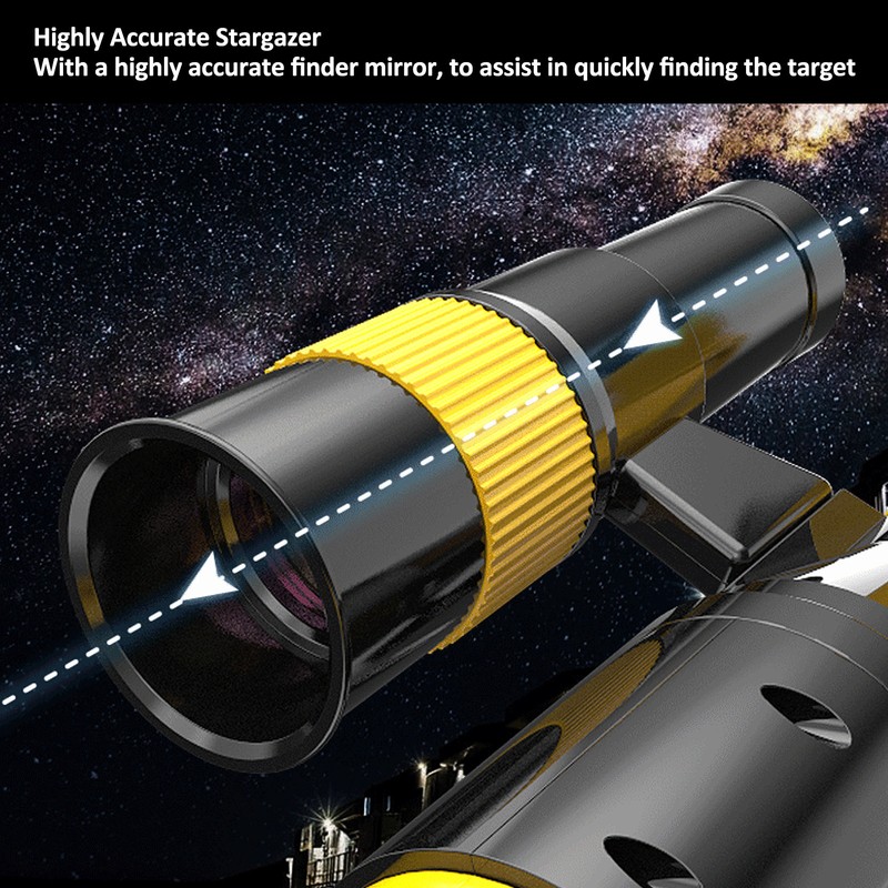 Children Astronomy Telescope with Adjustable Tripod Lightweight Portable Telescope for