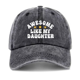 zcyhtqp, Awesome Like My Daughter, Funny Girl Dad Baseball Cap for Men, Trucker Hats with Sayings, Adjustable Cotton Baseball Cap Black
