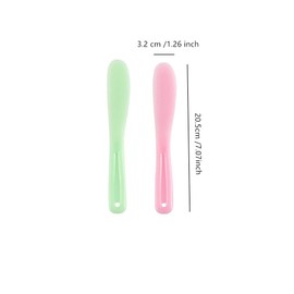 Honkenda 10 Pack Disposable Makeup Mixing Spatula Spoon Scraper, Reusable Cosmetic Beauty Facial Cream Scoop for Face Mask Stick DIY Lotions Applicator (Colorful)