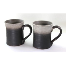 Mikasa Stoneware - TANNER Brown - Reactive Glaze 16 oz Mugs, Set of 2