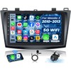 4Core 32ROM Car Radio for Mazda 3 2010 2011 2012 2013 DSP GPS 5G-WiFi Bluetooth 5.0 FM SWC 1280x800 Touchscreen with Wireless Carplay & Android Auto 1080P AHD Backup Camera