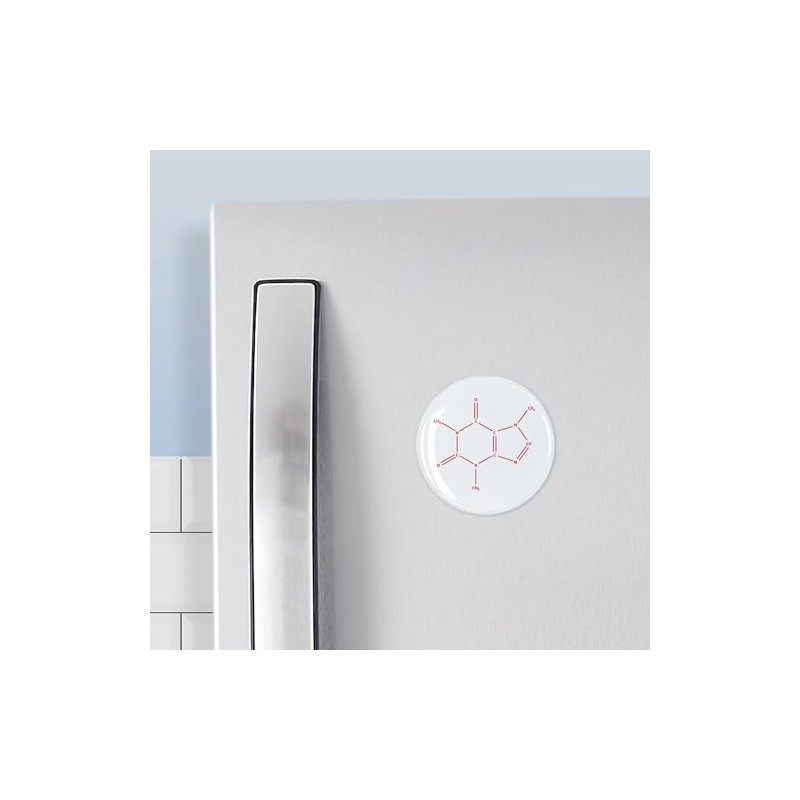 CafePress The Caffeine Molecule Magnet 2.25" Round Magnet, Refrigerator Magnet
