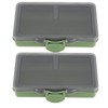Fishing Tackle Box 2Pcs Multiple Compartments Box Organizer for Fishing