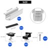 Noosverl Solar Panel Mount Kit (12 cm) and Accessories Black