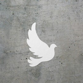 ANGDEST Dove Silhouette (White) (Set of 2) Premium Waterproof Vinyl Decal Stickers for Laptop Phone Accessory Helmet Car Window Bumper Mug Tuber Cup Door Wall Decoration