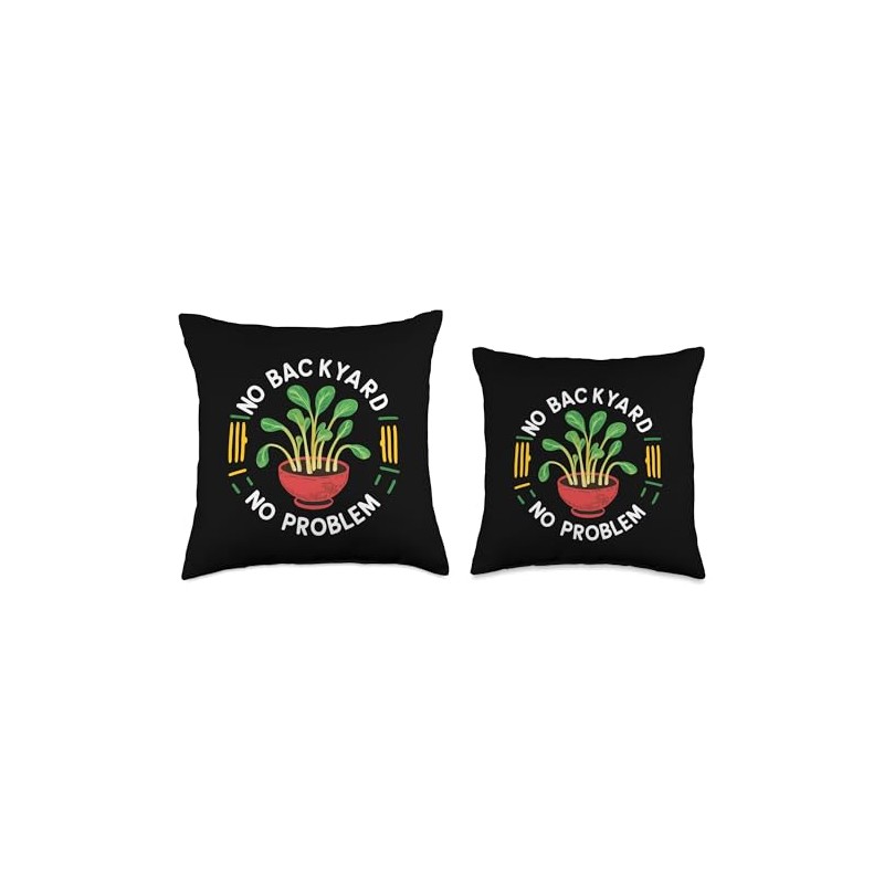 No Backyard No Problem Urban Gardening Microgreens Throw Pillow