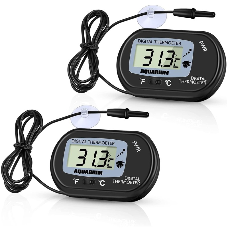 Zacro Pack of 2 LCD Digital Aquarium Thermometer Fish Tank