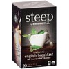steep by Bigelow Organic English Breakfast Tea, 20 Count (Pack