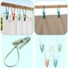 120 Pack Multi-Purpose Laundry Hanging Clips with Plastic Rope, Heavy