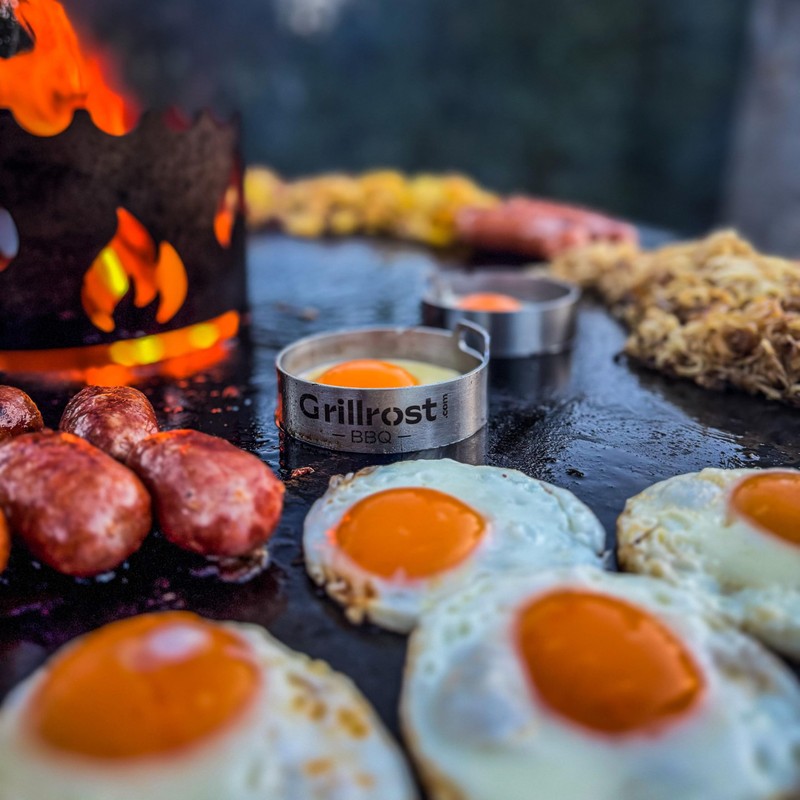 Grillrost.com Das Original Burger Rings Made of Solid Stainless Steel