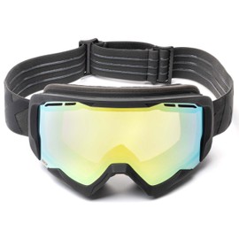 IMX RACING Endurance Snow Skibrille Snowboardbrille Dreilagiger Schwamm DualLens Kratzfest Anti Fog und UV Beschichtung breiter Gürtel mit Silikondruck