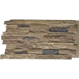 Ekena Millwork PNU24X48ALCO Acadia Ledge Stacked Stone Stonewall Faux Stone Siding Panel 48"W x 24"H x 1 1/4"D Colfax 1 EA