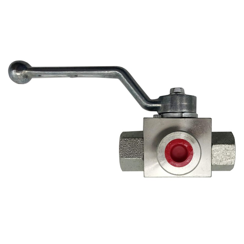 Hydraulic High Pressure Shut-Off Ball Valve 3 Way 1/4 Inch