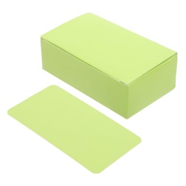 OHPHCALL 100pcs English Learning Cards Name Note Cards Corner Blank Game Board Paper Green