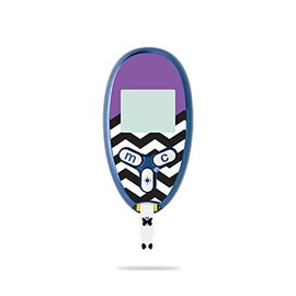 MightySkins Skin Compatible with Abbott Freestyle Lite - Purple Chevron | Protective, Durable, and Unique Vinyl Decal wrap Cover | Easy to Apply, Remove, and Change Styles | Made in The USA