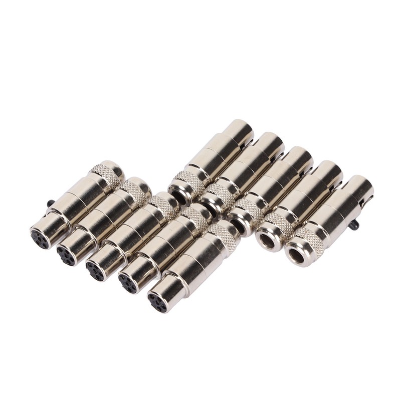 10pcs 5 Pin XLR Female Adaptor Mini Metal XLR Female