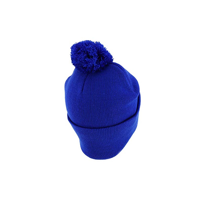 Armycrew Solid Pom Pom Winter Soft and Stretch Knit Beanie
