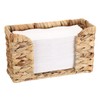 BSTKEY Natural Water Hyacinth Paper Towel Holder, Hand Woven Folded