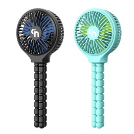 WiHoo Stroller Fan Rechargeable Portable Fan Battery Operated Car Seat Baby Fan,3 Speeds Clip on Fan,USB Personal Fan for Crib Treadmill HomeOffice and Travel (Black-Blue)