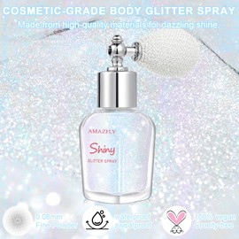 Hair and Body Glitter, Shimmering Powder Sparkle Powder Makeup, Glitter Loose Sparkle Makeup for Body Highlighter,Festival Prom Rave Accessories (Sparkling Pink)