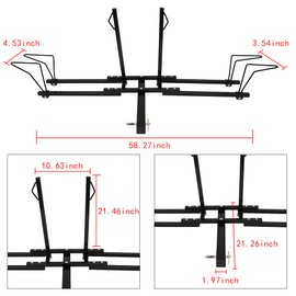 OCPTY 2-Bike Universal Hitch Bike Carrier Steel with powder Bike Rack Hook Mount for Cars with 2 inch Receivers, SUVs and Most Sedans