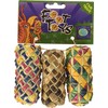Planet Pleasures Woven Cylinder Foot Toy (3 Pack), Small
