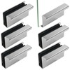 Unlorspy 6Pcs Glass Finger Edge Pull 1.6 inch Steel Glass