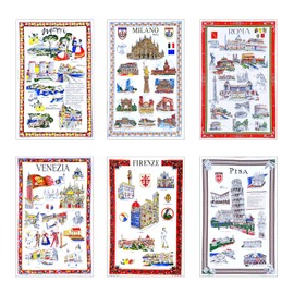 Generico Italian Souvenir Tea Towels Set Cotton Made in Italy (6)