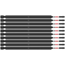 BOSCH ITSQ26B 10-Pack 6 In. Square #2 Impact Tough Screwdriving Power Bits