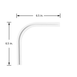 TYRON 90 Degree Ceiling Corner Track for Adhesive Curtain Track(2 PCS)