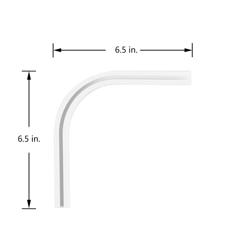 TYRON 90 Degree Ceiling Corner Track for Adhesive Curtain Track(2
