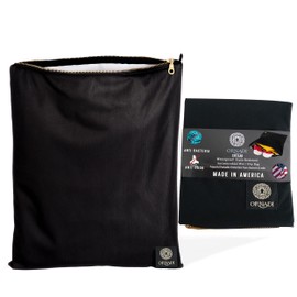 Wet Gym Clothes Bag Waterproof Antimicrobial Sack Inhibits Bacteria & Odor from Dirty Laundry, Swimsuits, Sweaty Shoes for Smell Proof Travel 14 X 17.5" Made in USA by Ornadi