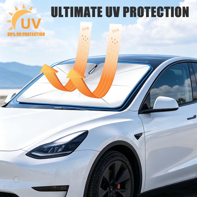 Funnity Car Sun Shade Front Window 140 x 80 cm