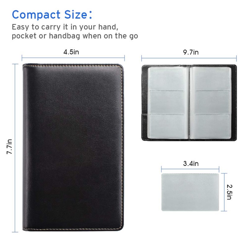 Sooez Leather Professional Business Card Book Holder Organizer, 240 Capacity